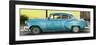 Cuba Fuerte Collection Panoramic - Beautiful Retro Blue Car-Philippe Hugonnard-Framed Photographic Print