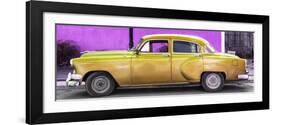 Cuba Fuerte Collection Panoramic - Beautiful Retro Golden Car-Philippe Hugonnard-Framed Photographic Print