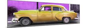 Cuba Fuerte Collection Panoramic - Beautiful Retro Golden Car-Philippe Hugonnard-Mounted Photographic Print