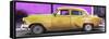 Cuba Fuerte Collection Panoramic - Beautiful Retro Golden Car-Philippe Hugonnard-Framed Stretched Canvas