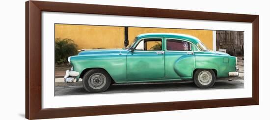 Cuba Fuerte Collection Panoramic - Beautiful Retro Green Car-Philippe Hugonnard-Framed Photographic Print