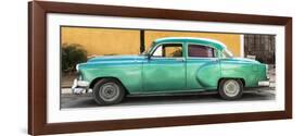 Cuba Fuerte Collection Panoramic - Beautiful Retro Green Car-Philippe Hugonnard-Framed Photographic Print