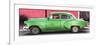 Cuba Fuerte Collection Panoramic - Beautiful Retro Green Car-Philippe Hugonnard-Framed Photographic Print