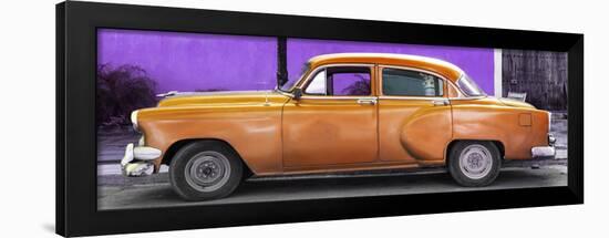Cuba Fuerte Collection Panoramic - Beautiful Retro Orange Car-Philippe Hugonnard-Framed Photographic Print