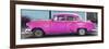 Cuba Fuerte Collection Panoramic - Beautiful Retro Pink Car-Philippe Hugonnard-Framed Photographic Print