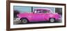 Cuba Fuerte Collection Panoramic - Beautiful Retro Pink Car-Philippe Hugonnard-Framed Photographic Print