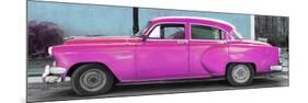 Cuba Fuerte Collection Panoramic - Beautiful Retro Pink Car-Philippe Hugonnard-Mounted Photographic Print