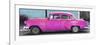 Cuba Fuerte Collection Panoramic - Beautiful Retro Pink Car-Philippe Hugonnard-Framed Photographic Print