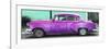 Cuba Fuerte Collection Panoramic - Beautiful Retro Purple Car-Philippe Hugonnard-Framed Photographic Print