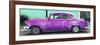 Cuba Fuerte Collection Panoramic - Beautiful Retro Purple Car-Philippe Hugonnard-Framed Photographic Print