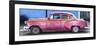 Cuba Fuerte Collection Panoramic - Beautiful Retro Red Car-Philippe Hugonnard-Framed Photographic Print