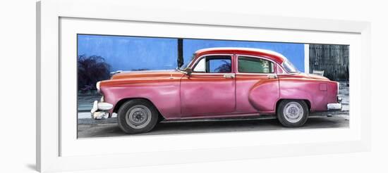 Cuba Fuerte Collection Panoramic - Beautiful Retro Red Car-Philippe Hugonnard-Framed Photographic Print