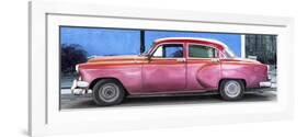 Cuba Fuerte Collection Panoramic - Beautiful Retro Red Car-Philippe Hugonnard-Framed Photographic Print