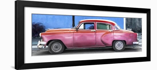 Cuba Fuerte Collection Panoramic - Beautiful Retro Red Car-Philippe Hugonnard-Framed Photographic Print