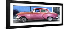 Cuba Fuerte Collection Panoramic - Beautiful Retro Red Car-Philippe Hugonnard-Framed Photographic Print