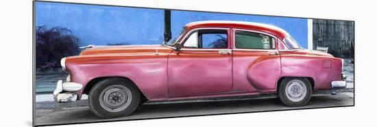 Cuba Fuerte Collection Panoramic - Beautiful Retro Red Car-Philippe Hugonnard-Mounted Photographic Print