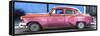 Cuba Fuerte Collection Panoramic - Beautiful Retro Red Car-Philippe Hugonnard-Framed Stretched Canvas