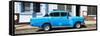Cuba Fuerte Collection Panoramic - Blue Car-Philippe Hugonnard-Framed Stretched Canvas