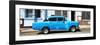 Cuba Fuerte Collection Panoramic - Blue Car-Philippe Hugonnard-Framed Photographic Print