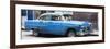 Cuba Fuerte Collection Panoramic - Blue Chevy-Philippe Hugonnard-Framed Photographic Print