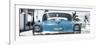 Cuba Fuerte Collection Panoramic - Blue Chevy-Philippe Hugonnard-Framed Photographic Print