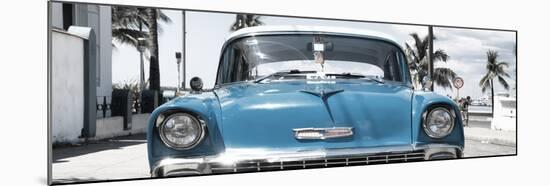 Cuba Fuerte Collection Panoramic - Blue Chevy-Philippe Hugonnard-Mounted Photographic Print