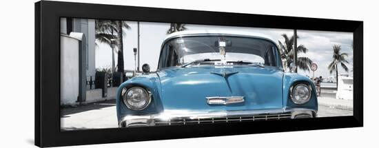 Cuba Fuerte Collection Panoramic - Blue Chevy-Philippe Hugonnard-Framed Photographic Print