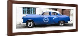 Cuba Fuerte Collection Panoramic - Blue Pontiac 1953 Original Classic Car-Philippe Hugonnard-Framed Photographic Print