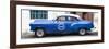 Cuba Fuerte Collection Panoramic - Blue Pontiac 1953 Original Classic Car-Philippe Hugonnard-Framed Photographic Print