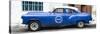 Cuba Fuerte Collection Panoramic - Blue Pontiac 1953 Original Classic Car-Philippe Hugonnard-Stretched Canvas