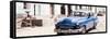 Cuba Fuerte Collection Panoramic - Blue Taxi in Trinidad-Philippe Hugonnard-Framed Stretched Canvas