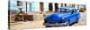 Cuba Fuerte Collection Panoramic - Blue Taxi in Trinidad-Philippe Hugonnard-Stretched Canvas