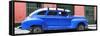 Cuba Fuerte Collection Panoramic - Blue Vintage Car-Philippe Hugonnard-Framed Stretched Canvas