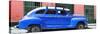 Cuba Fuerte Collection Panoramic - Blue Vintage Car-Philippe Hugonnard-Stretched Canvas