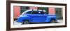 Cuba Fuerte Collection Panoramic - Blue Vintage Car-Philippe Hugonnard-Framed Photographic Print