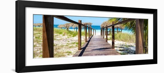 Cuba Fuerte Collection Panoramic - Boardwalk on the Beach-Philippe Hugonnard-Framed Photographic Print