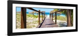 Cuba Fuerte Collection Panoramic - Boardwalk on the Beach-Philippe Hugonnard-Framed Photographic Print