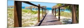 Cuba Fuerte Collection Panoramic - Boardwalk on the Beach-Philippe Hugonnard-Mounted Photographic Print