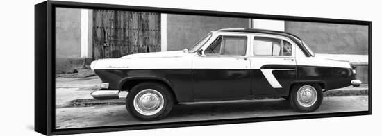 Cuba Fuerte Collection Panoramic BW - American Classic Car II-Philippe Hugonnard-Framed Stretched Canvas