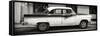 Cuba Fuerte Collection Panoramic BW - American Classic Car in Havana-Philippe Hugonnard-Framed Stretched Canvas