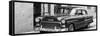 Cuba Fuerte Collection Panoramic BW - Beautiful Classic American Car II-Philippe Hugonnard-Framed Stretched Canvas