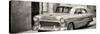 Cuba Fuerte Collection Panoramic BW - Beautiful Classic American Car-Philippe Hugonnard-Stretched Canvas