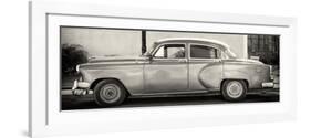 Cuba Fuerte Collection Panoramic BW - Beautiful Retro Car-Philippe Hugonnard-Framed Photographic Print