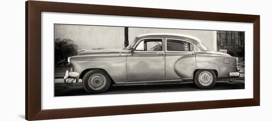 Cuba Fuerte Collection Panoramic BW - Beautiful Retro Car-Philippe Hugonnard-Framed Photographic Print