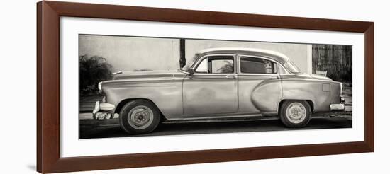 Cuba Fuerte Collection Panoramic BW - Beautiful Retro Car-Philippe Hugonnard-Framed Photographic Print