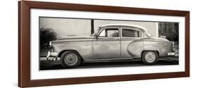 Cuba Fuerte Collection Panoramic BW - Beautiful Retro Car-Philippe Hugonnard-Framed Photographic Print