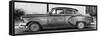 Cuba Fuerte Collection Panoramic BW - Beautiful Vintage Car-Philippe Hugonnard-Framed Stretched Canvas