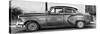 Cuba Fuerte Collection Panoramic BW - Beautiful Vintage Car-Philippe Hugonnard-Stretched Canvas