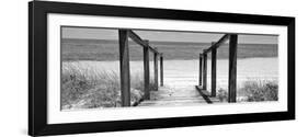 Cuba Fuerte Collection Panoramic BW - Boardwalk on the Beach II-Philippe Hugonnard-Framed Photographic Print