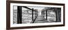 Cuba Fuerte Collection Panoramic BW - Boardwalk on the Beach-Philippe Hugonnard-Framed Photographic Print